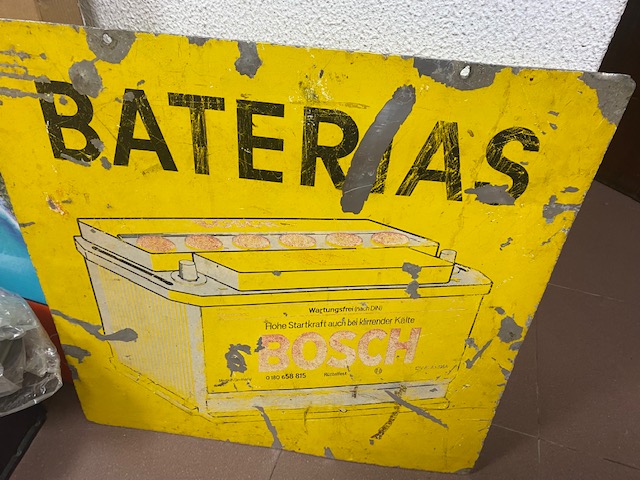 Portuguese Bosch batteries metal sign